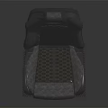 Modern Car Seat With Gray Upholstery And Stitched Design Details