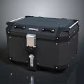 Black Hard Shell Storage Box With Secure Lock And Metal Accents For Durable Use