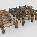 Wooden Fences With Rope Details And Various Designs For Garden Decoration
