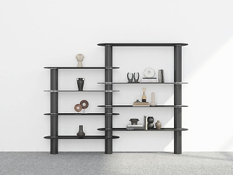 Bookshelf Ornaments Bookshelf Decorative Storage Rack Decorative Rack Bookshelf Shelf 3d model