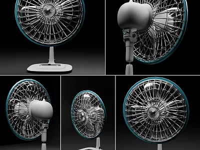 Multi Angle Displays Of Desktop Fan Design 3d model