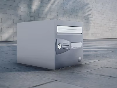 Commercial Safe Box With Digital Lock And Steel Construction For Business Security 3d model