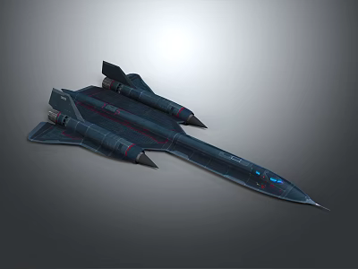 Futuristic Spacecraft With Streamlined Design And Dual Engines For Cosmic Exploration 3d model
