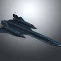 Futuristic Spacecraft With Streamlined Design And Dual Engines For Cosmic Exploration
