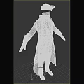 Black Long Character Coat with Hat Costume for Role Playing Game Outfits