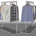 Modern Clothes Clothing Shirt Shirt Hanger Storage Rack Coat Clothing Store Hanger Sweater 3d model