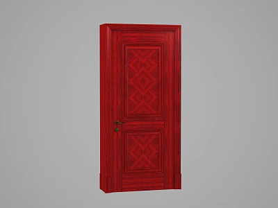 American solid wood gate 3d model