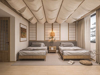 Japanese Guest Room Homestay Guest Room 3d model