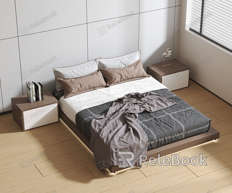 Modern Background Double Bed Double Bed model