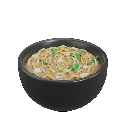 Modern gourmet food instant noodles cartoon gourmet cartoon food cartoon instant noodles 3d model