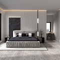 Modern Minimalist Bedroom 3d model