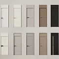 Modern Hinged Doors With Various Colors Materials And Stylish Designs 3d model