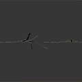 Broken Iron Fence With Pointed Tops And Horizontal Metal Bars