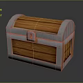 Wooden Storage Chest With Metal Trim And Locking Clasp For Home Storage Use