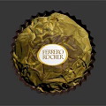Delicious Chocolate In Golden Foil Wrapping With Label On Brown Wavy Paper Cup