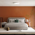 Apartment Interior Featuring Wall Clock Brown Chair White Bed Green Teddy Bear And Red Balloon
