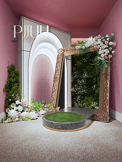 Modern Public Office Area With Open Workspace Green Plants And Comfortable Workstations 3d model