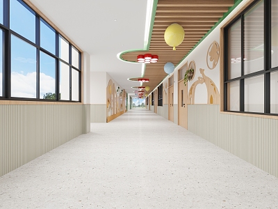 Kindergarten Aisle Style 3d model