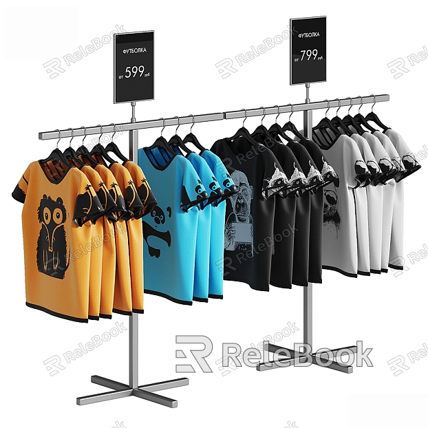 T-Shirt Rack Clothes Clothes Rack Shopping Mall Shelf Children's Clothes model