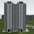 Modern High Rise Residential Buildings With Green Landscaping And Surrounding Trees