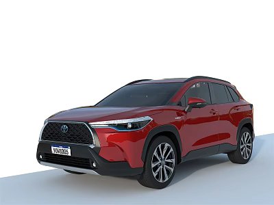 Red Toyota SUV With Modern Front Face Design And Alloy Wheels Exterior 3d model