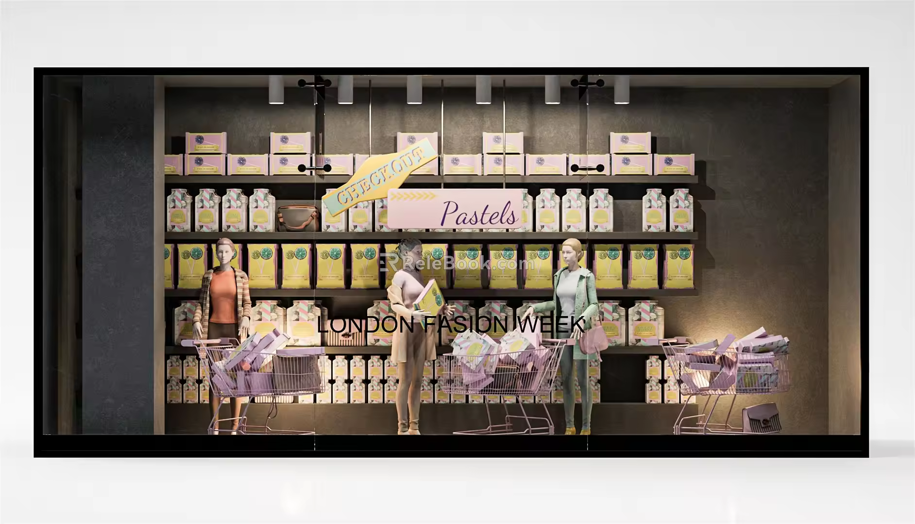 Modern Window Shop 3d model