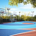 modern basketball court sports court 3d model