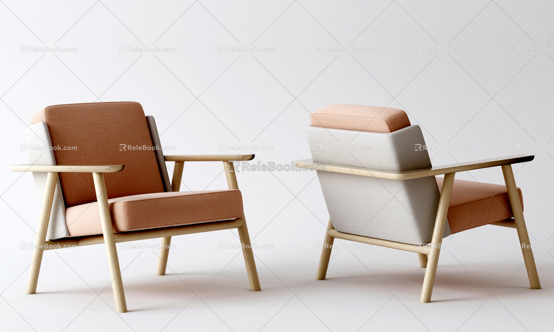 Nordic Sofa Chair Leisure Chair Leisure Sofa Single Chair 3d model