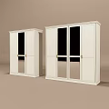 White Double Bed Bedroom Interior With Bedside Tables And Wardrobes