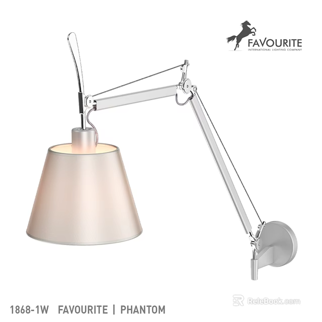 Modern Wall Lamp Design With Adjustable Arm And Metal Bracket Light Shade 3d model 