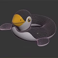Penguin Shaped Inflatable Swim Ring For Kids Summer Pool Flotation Activities