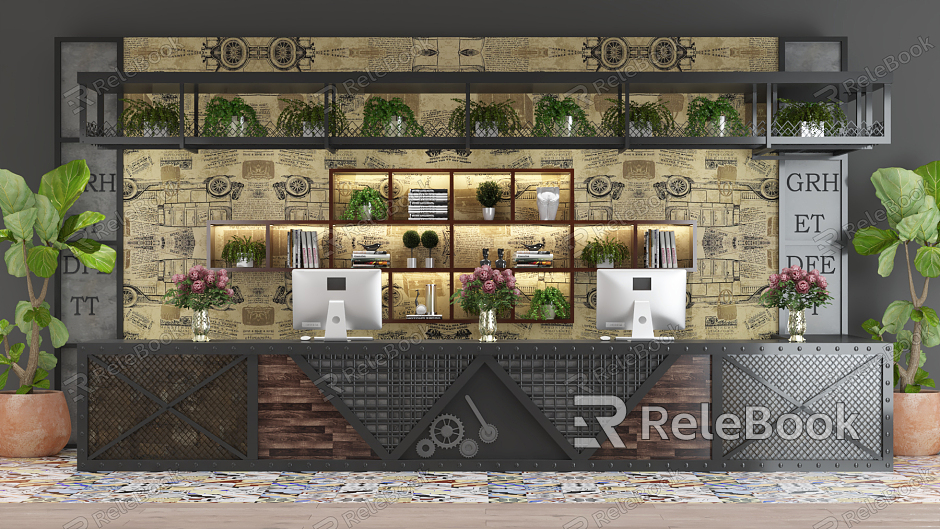 INDUSTRIAL LOFT RECEPTION BAR model