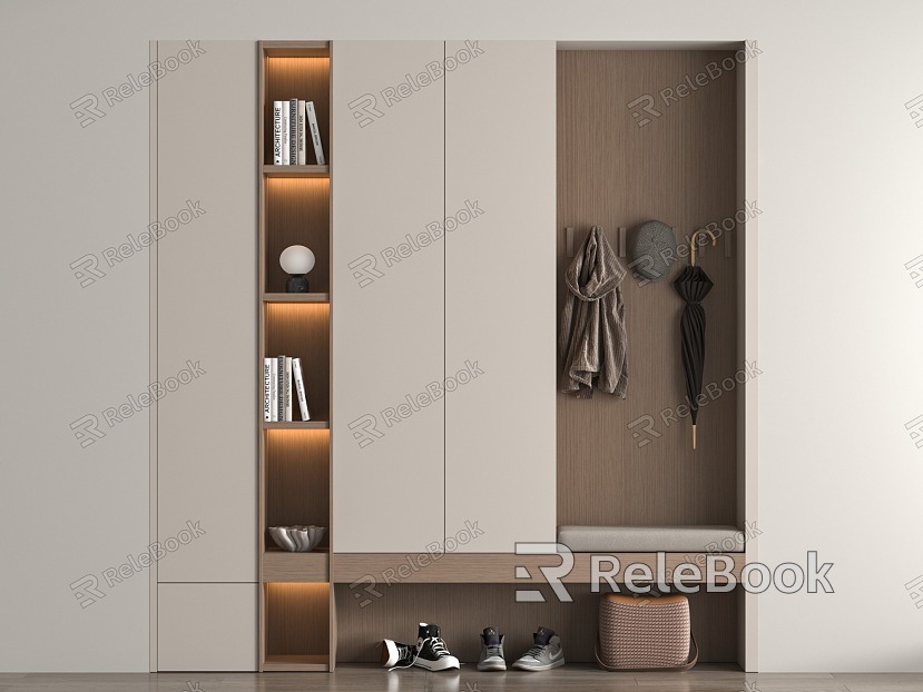 Modern Shoe Cabinet Floor Cabinet Multi-functional Entrance Entrance model