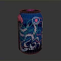 Vibrant Blue Canned Craft Beverage Featuring Octopus Tentacle Artwork And ABV 4.5%