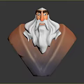 Wise Old Man Old Man Ancient Old Man Ancient Wise Warlock Taoist priest wizard mage 3d model
