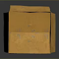 Yellow Cardboard Box With Open Lid For Storing Daily Living Supplies