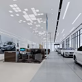 Automotive 4S Store Showroom With Modern Design And Cars