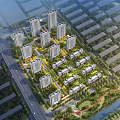Modern High Rise Residential Buildings With Greenery Surroundings Roads And Park Areas