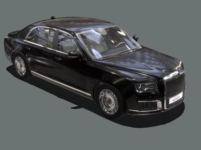 Black Luxury Sedan with Sleek Body Lines Chrome Accents and Premium Wheels 3d model