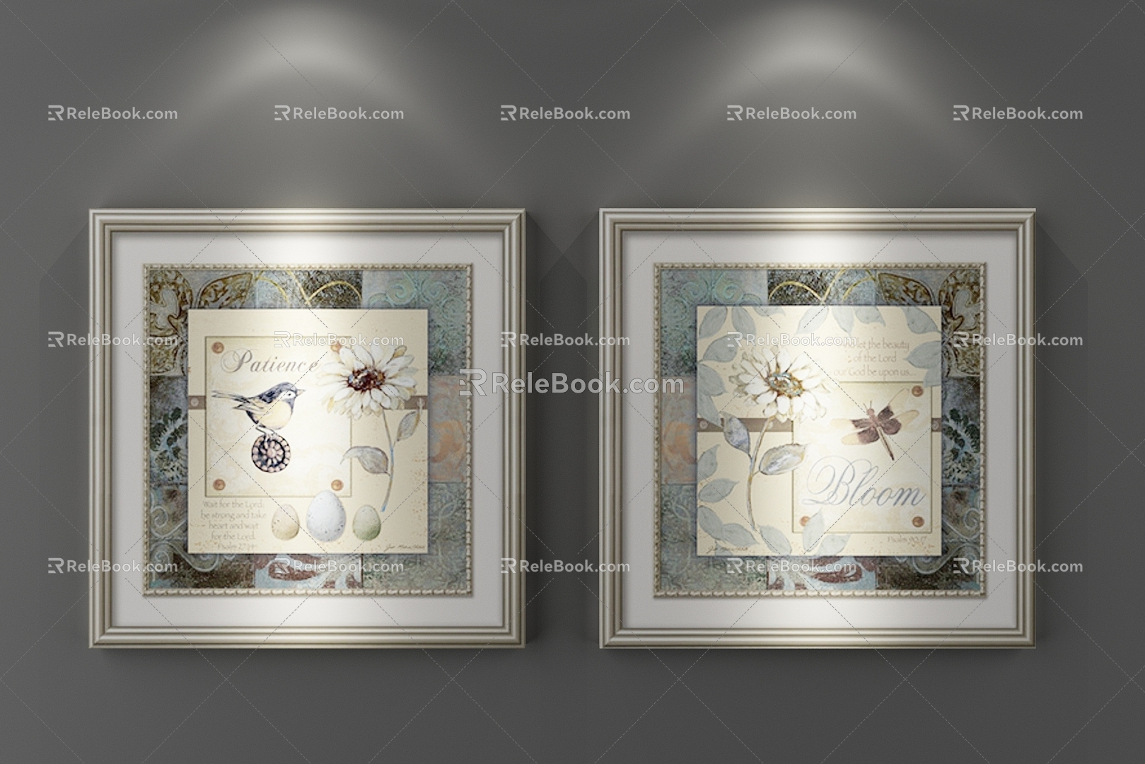 Traditional American Decorative Painting 3d model