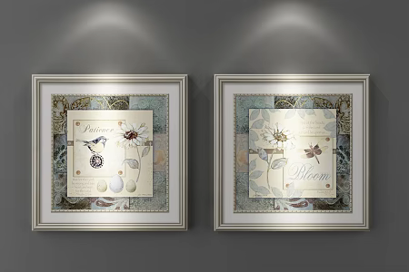 Traditional American Decorative Painting 3d model