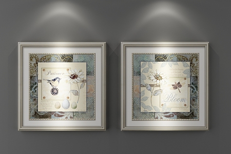 Traditional American Decorative Painting 3d model