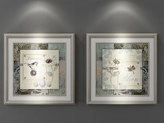 Traditional American Decorative Painting 3d model