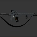 Modern Tactical Rifle With Optic Sight Magazine And Adjustable Stock Design Features