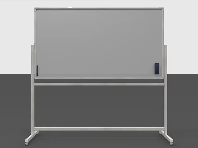 Art Supplies Standing Easel With Metal Frame And White Drawing Surface 3d model