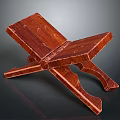 Wooden Foldable Portable Stool With Compact Design And Sturdy Structure 3d model