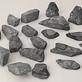 Landscape stone block 3d model