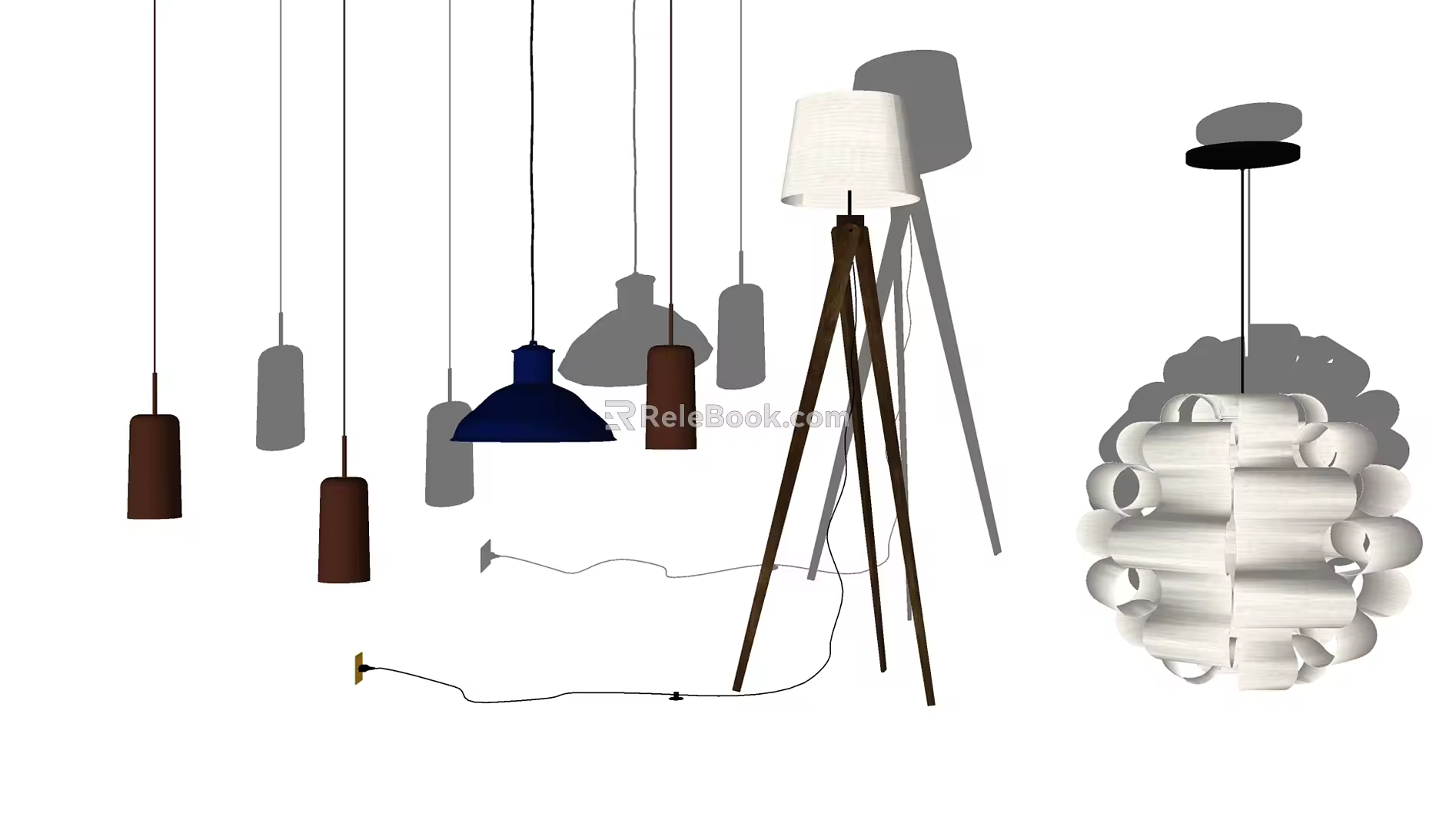Modern lamp combination 3d model