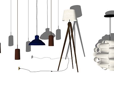 Modern lamp combination model