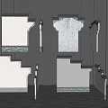 Traditional Building Exterior Wall With Decorative Stone Details And White Plaster Sections